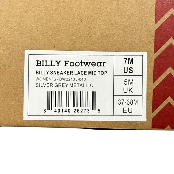BILLY adaptive silvers sneaker lace mid top size 7 NWT - Picture 8 of 16